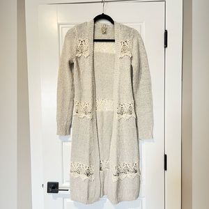 BKE Long Lace Cardigan